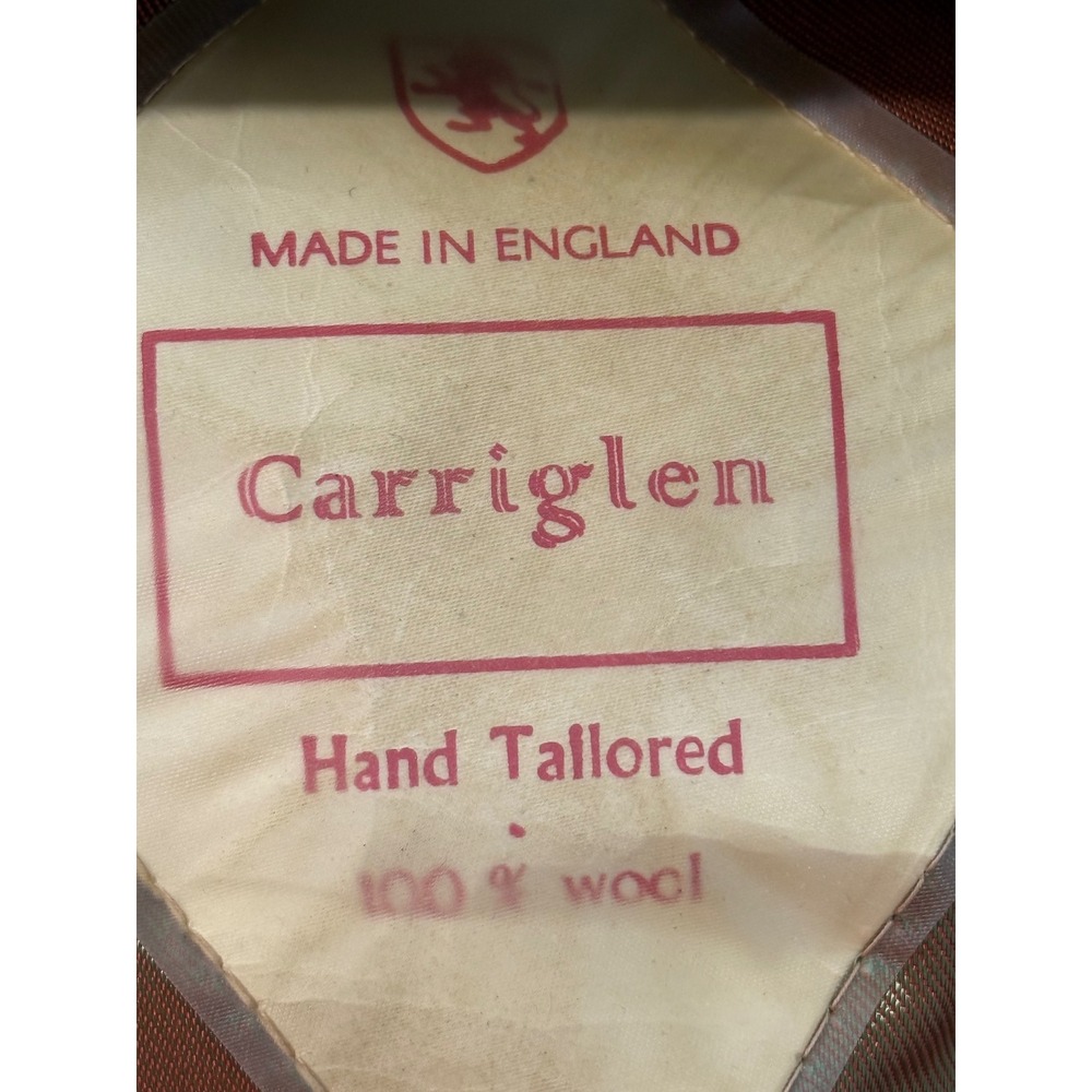 Vtg Carriglen Flat Cap Green 100% Wool Hand Tailored England Tweed Newsboy Hat - Picture 4 of 8